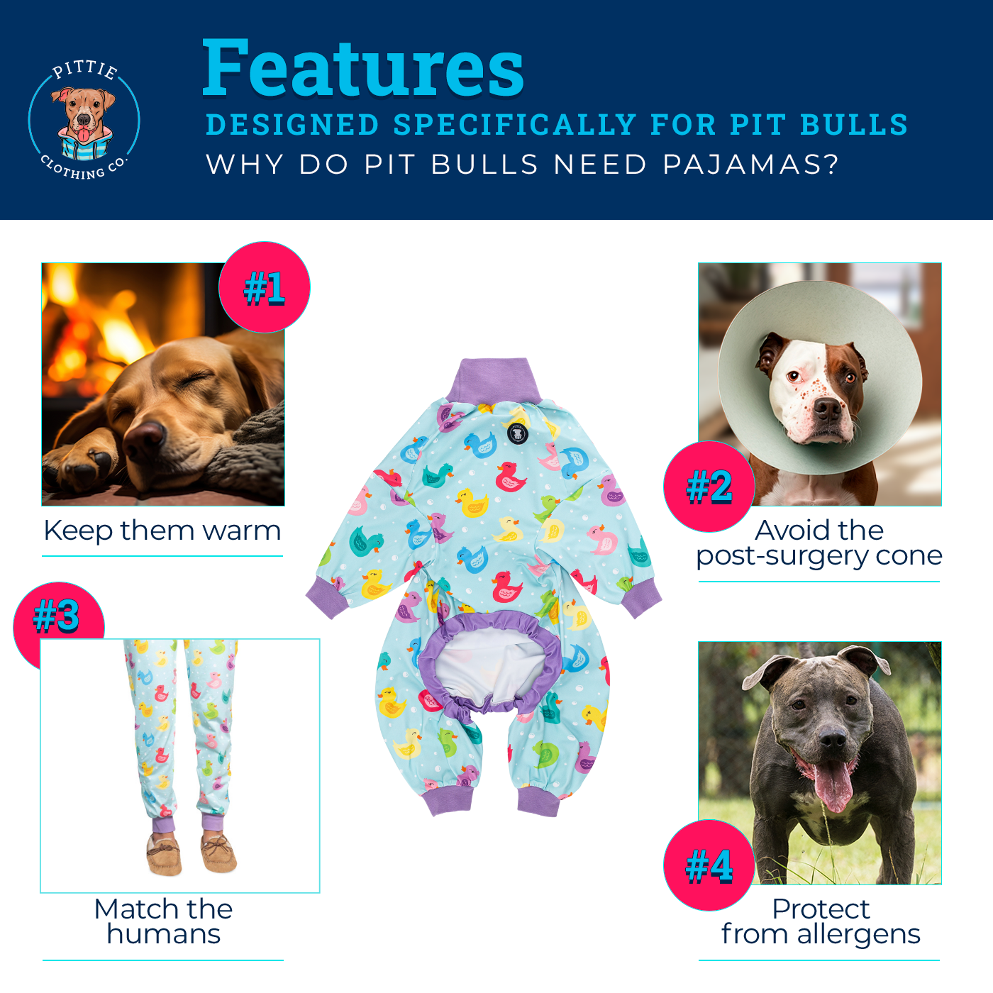 Purple 'So Ducking Cute' Pit bull Tees