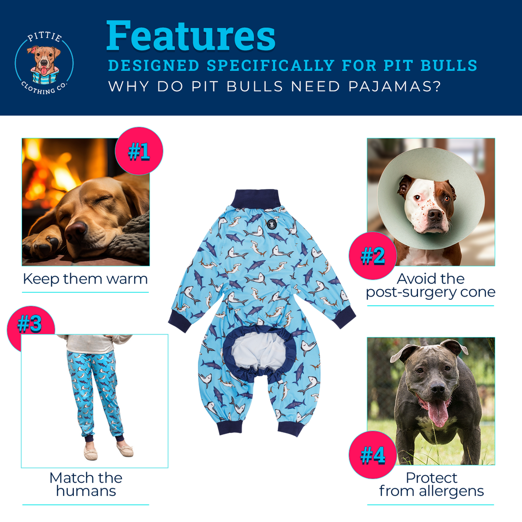 'Smilin' Sharkies' Pit bull Pajamas