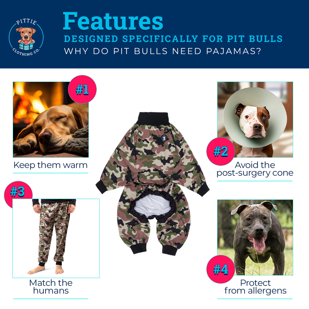 Classic Green Camo Pit bull Pajamas