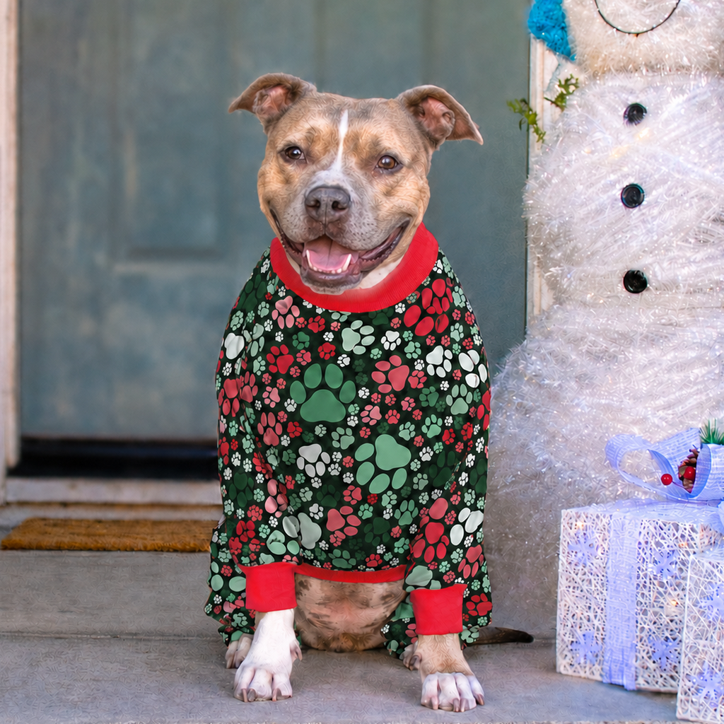 *PRE-ORDER* Deck the Paws Pitbull Pajamas