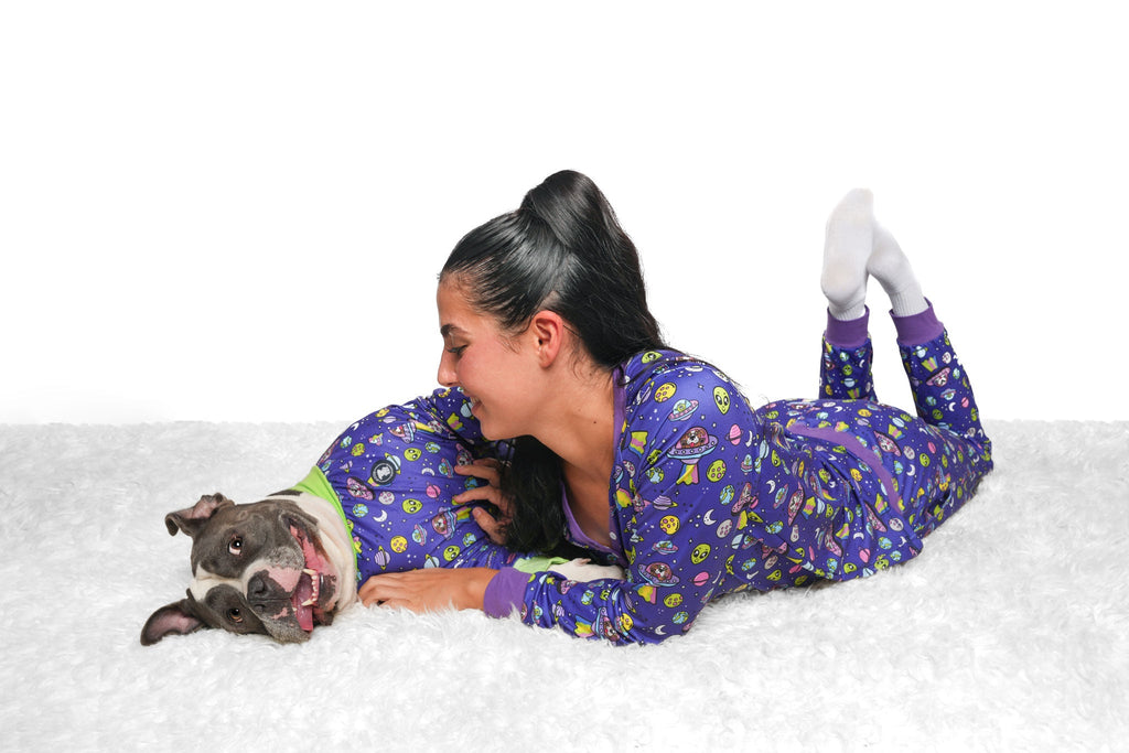Extra Furrestrial Pit bull Pajamas- Green