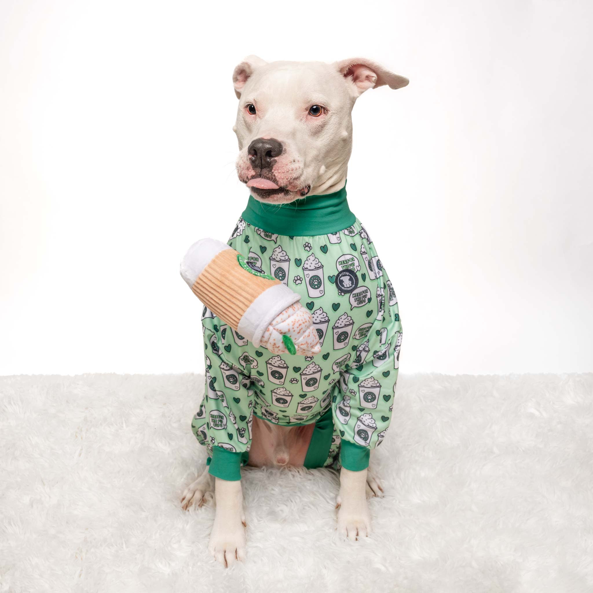'Brews before Chews' Pit bull Pajamas- Green