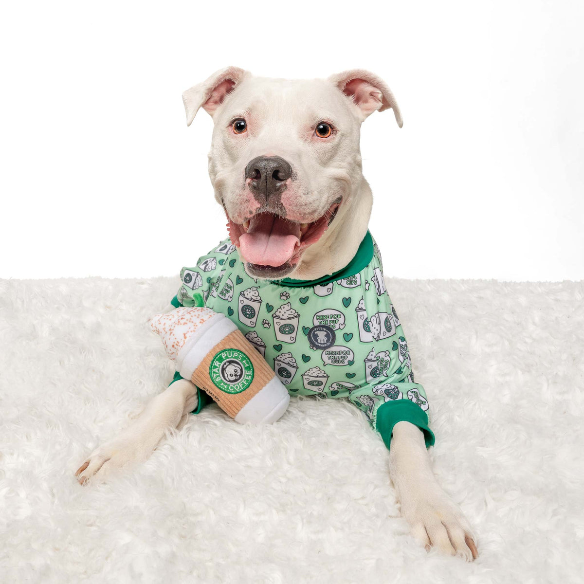 'Brews before Chews' Pit bull Pajamas- Green