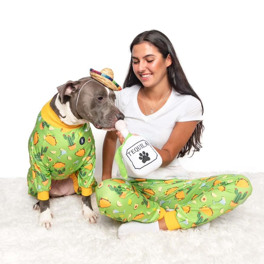 'Party like a Guac Star' Pit bull Pajamas- Green- FINAL SALE