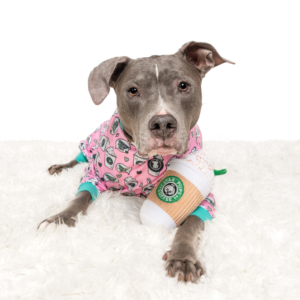 'Brews before Chews' Pit bull Pajamas- Pink