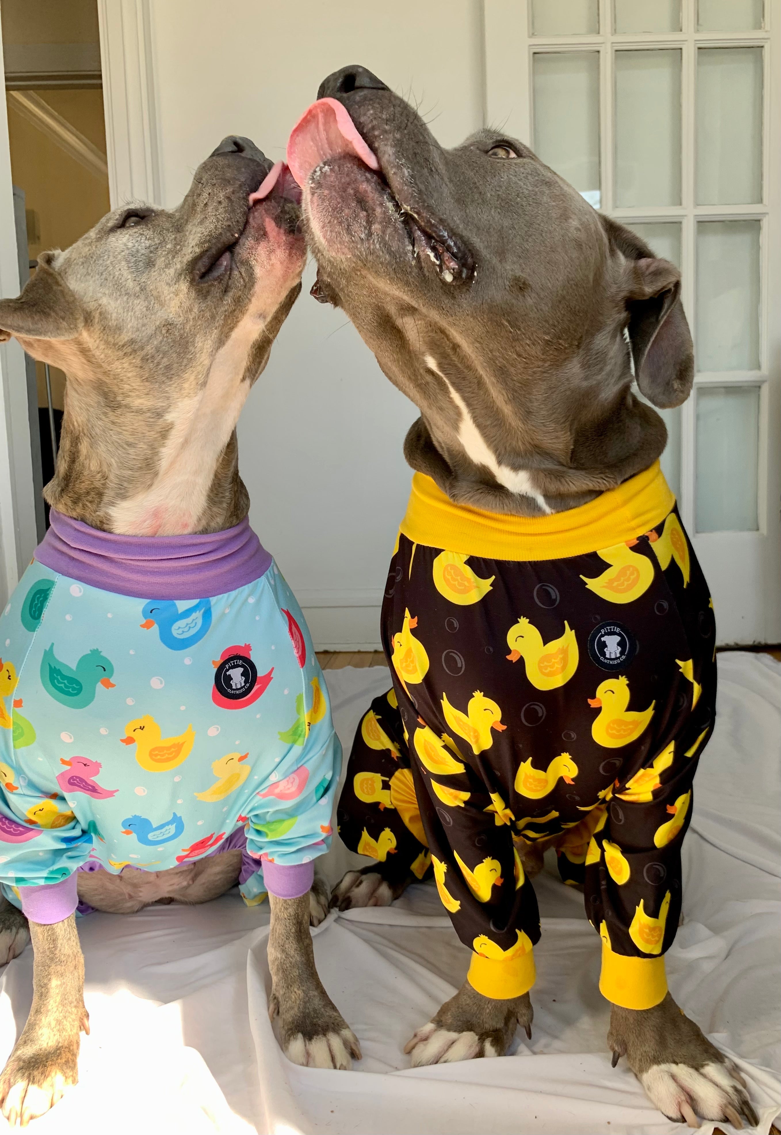 Black 'So Ducking Cute' Pit bull Pajamas