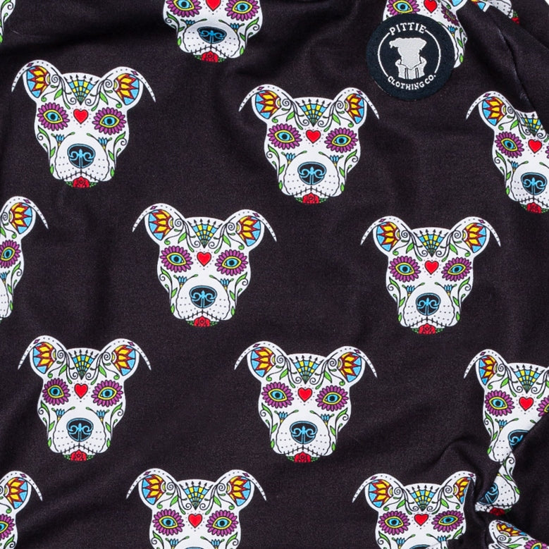 Black ‘Sugar Skull' Pit bull Tees