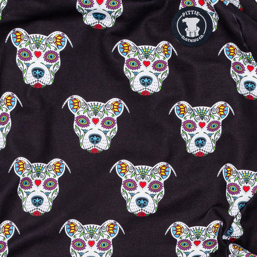 Black ‘Sugar Skull' Pit bull Tees