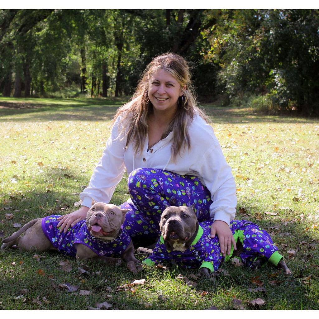 Extra Furrestrial Pit bull Pajamas- Green