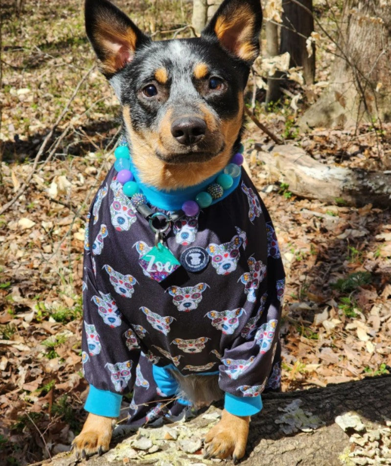 Black ‘Sugar Skull' Pit bull Tees