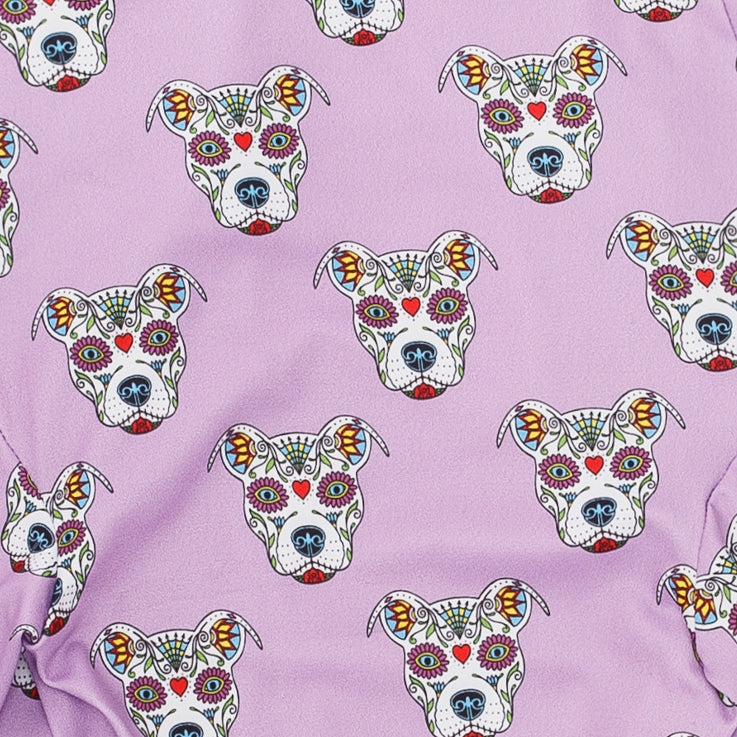 Purple 'Sugar Skull' Pit bull Pajamas