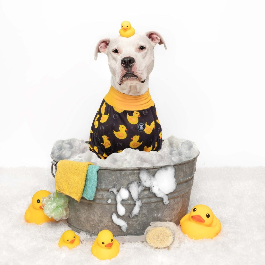 Black 'So Ducking Cute' Pit bull Pajamas
